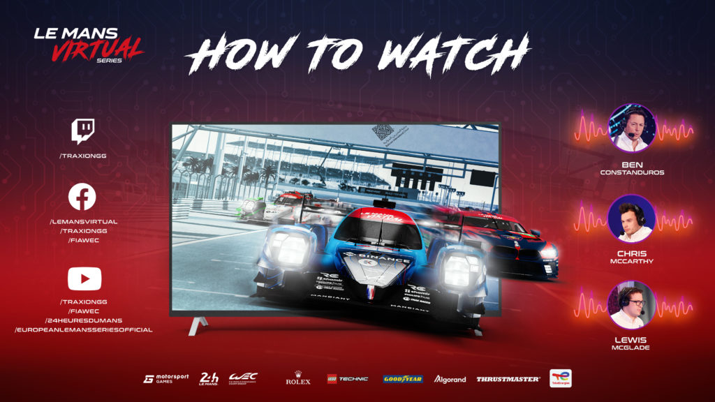 WHERE TO WATCH THE LE MANS VIRTUAL SERIES BY MOTORSPORT GAMES FIRST