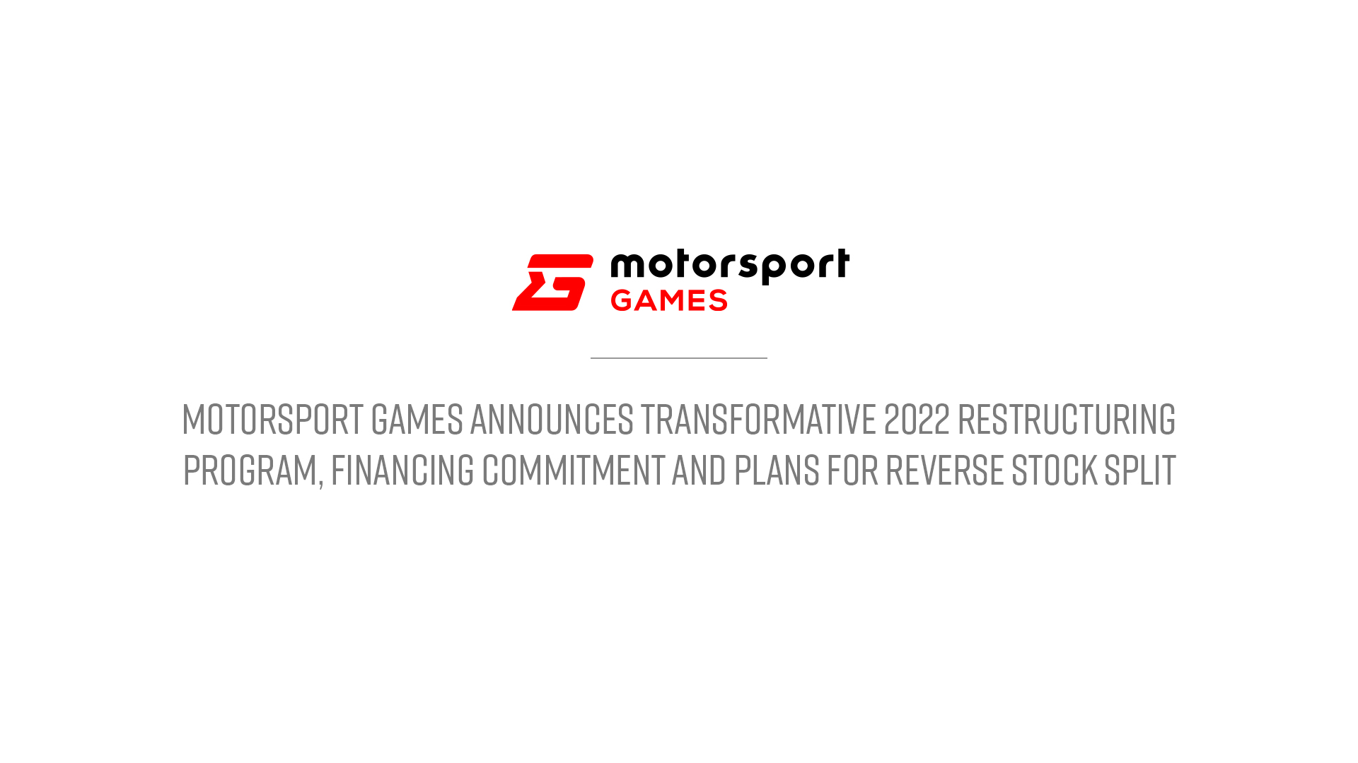 motorsport games restructuring